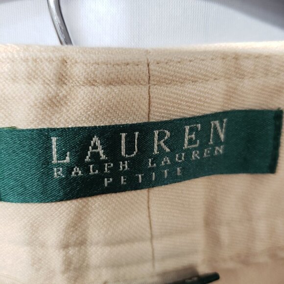 Lauren Ralph Lauren Tan Straight Leg Preppy Classic Chinos Size 8P - Picture 8 of 10